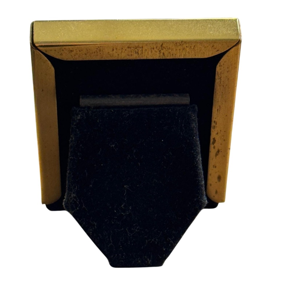 Vintage Hand Polished Solid Brass Miniature Picture Frame Gold Rectangular Small - Picture 2 of 3